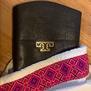 Tory Burch Black leather riding boots